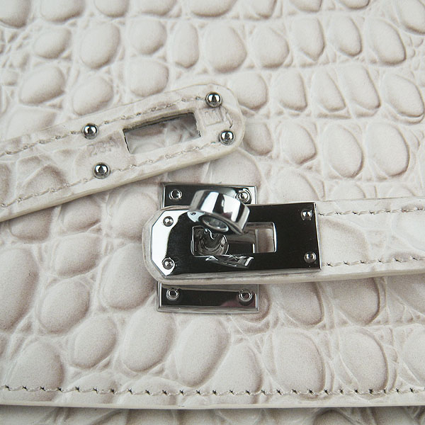 AAA Hermes Kelly 22 CM Stone Veins Leather Handbag Cream H008 On Sale